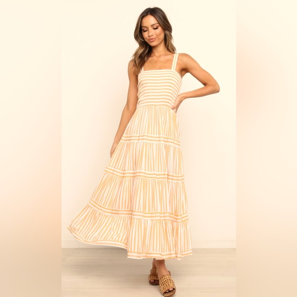 Dresses & Skirts - Size M (12) “Label of love” Terracotta and white striped maxi dress